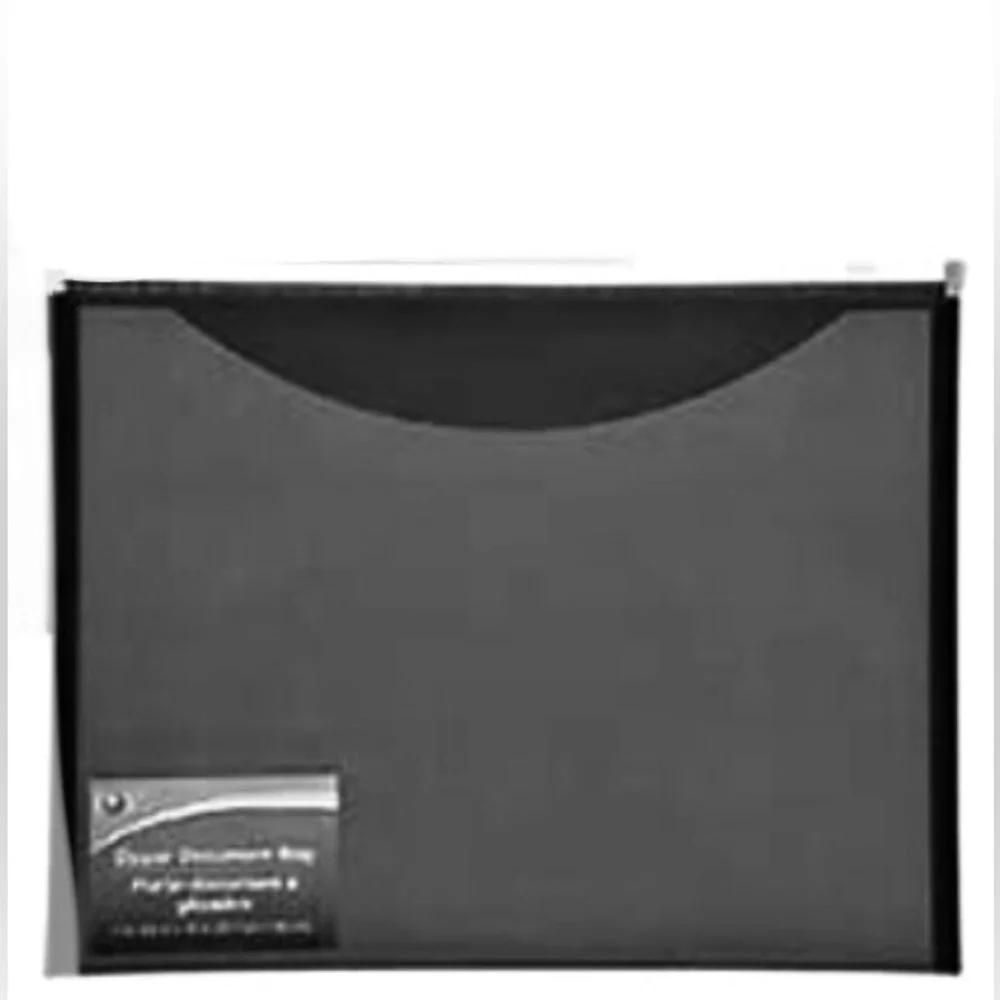 DOCUMENT POUCH all over embellished/bedazzled zippered 2pocket size10x13 NWT